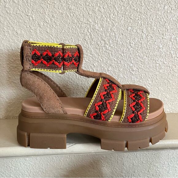 UGG Women’s Ashton Heritage Braid Sandals Size 7.5 Boho Beach Colorful Braided - Picture 4 of 16